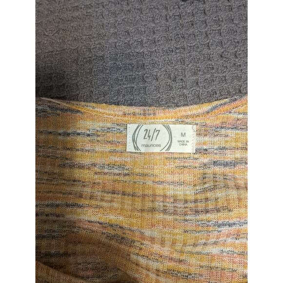 Maurices 24/7 Sundress Size Md, Sexy Slit, Form Fitting, Spaghetti Straps, Multi - Picture 6 of 8